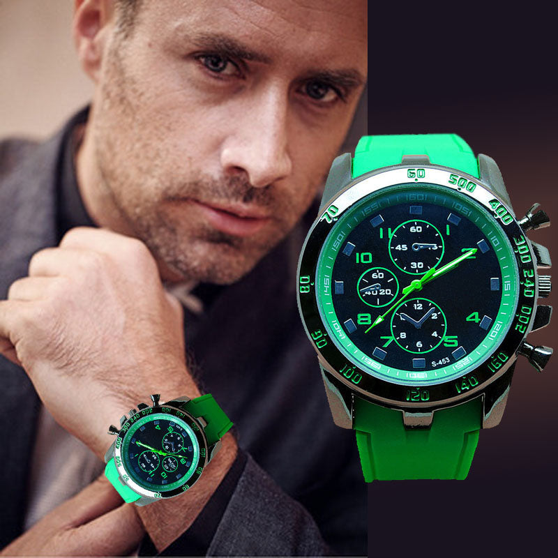 Men's Silicone Strap Casual Analog Watches