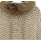 Fur Batwing Sleeve Cardigan Sweater