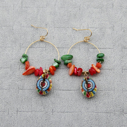 Summer Color Shell Earrings