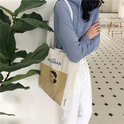 Womens Japanese Big Canvas Bag