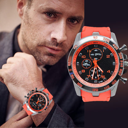 Men's Silicone Strap Casual Analog Watches