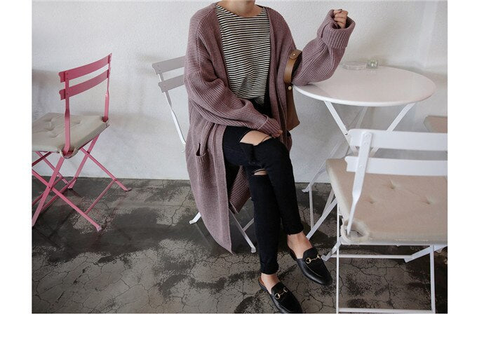 Casual Long Pocket Cardigan Sweater