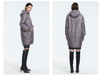 New Arrival Winter Mid Length Women Hooded Coats