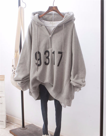 New Womens 9317 Cool Winter Style Loose Hoodies