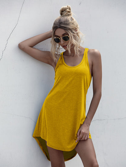 Women's Casual Off-Shoulder Summer Beach Tank Dress