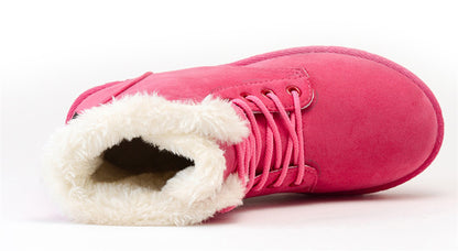 Female Plush Insole Suede Snow Boots