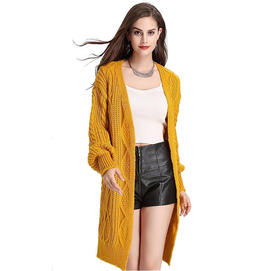 Women Elegant Latern Sleeve Cardigans