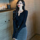 Buttoned Neck Slim Thin Women Sweaters For Spring Autumn