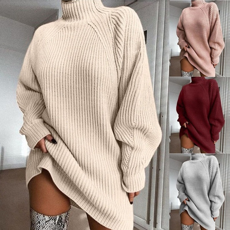 Women's Turtleneck Long Oversized Sweaters