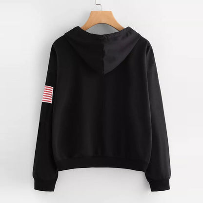 Womens USA Flag National Hoodies