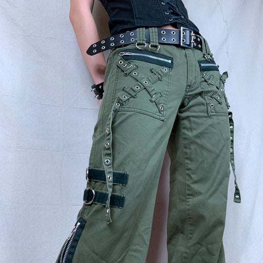 Vintage 90s Style Low Waist Cargo Pant For Women