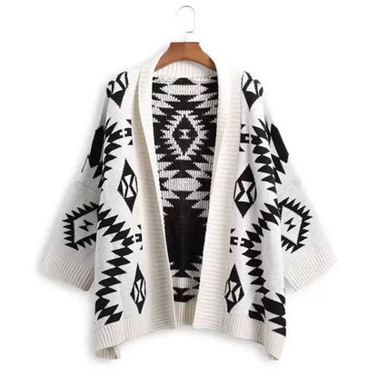 Women New Geometric Design Cardigan