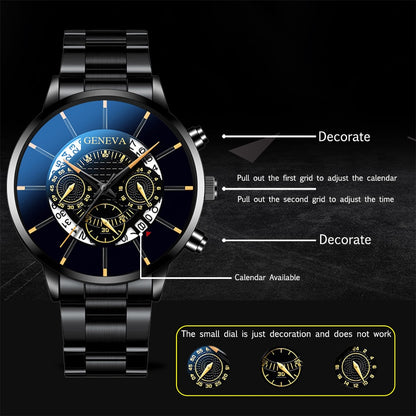 Mens Bohemian Dial Stainless Steel Analog Watches