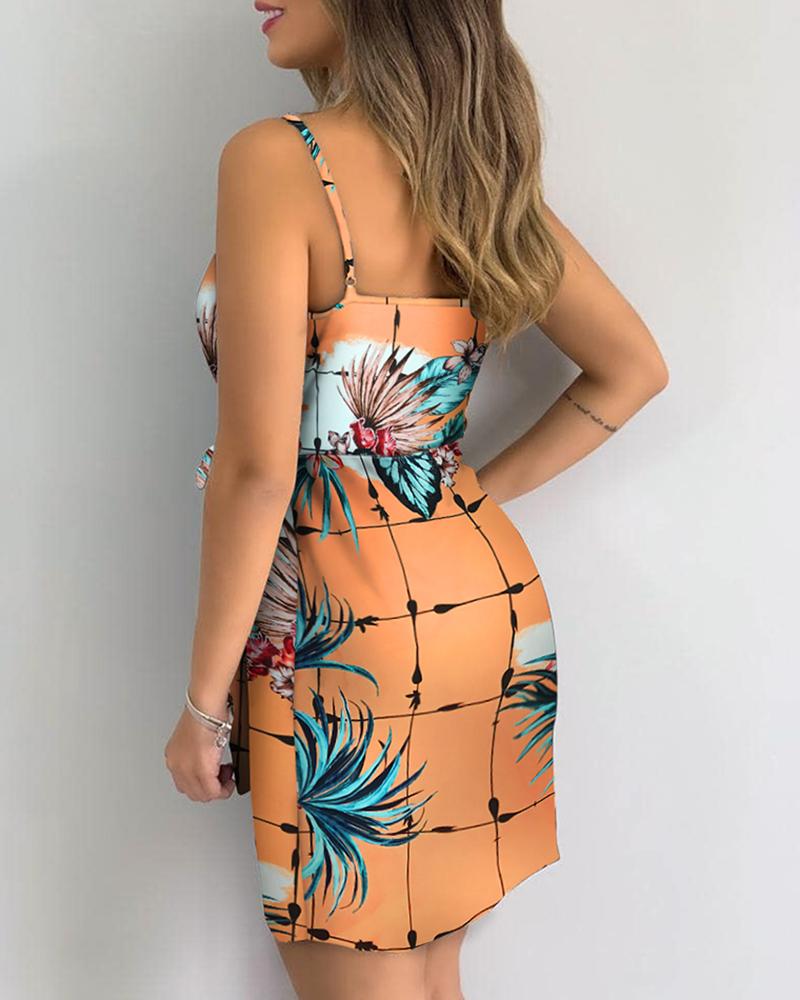 Summer Style Strappy V-Neck Sexy Mini Dress For Women