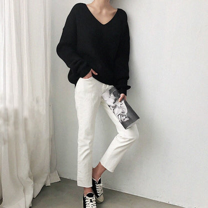 Women Trendy V-Neck Sweaters