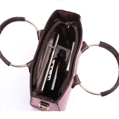 New Fashion Women's Round Ring Handle Handbags