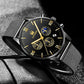 Mens Casual Ultra Thin Black Dial Analog Watches