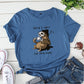 Womens Cartoon Bear Hang Cool T-Shirts Tops
