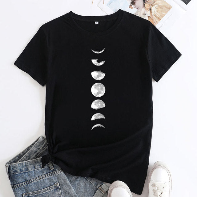 Womens Moon Phases T-Shirts