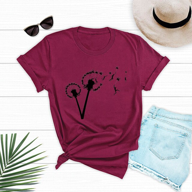 Women Free Flying People Summer T-Shirts