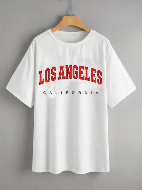 Womens Casual Los Angeles CALIFORNIA T-Shirts