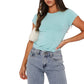 Women Casual Plain Summer T Shirts