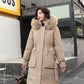 Womens Fur Hooded -30 Degrees Cold Weather Protection Snow Coats
