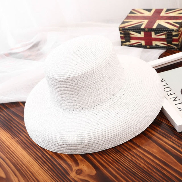 Hepburn Vintage Design Elegant Straw Sun Cap Hat