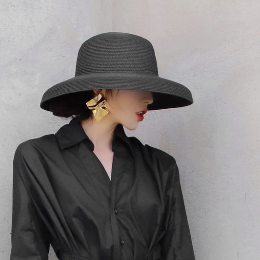 Hepburn Vintage Design Elegant Straw Sun Cap Hat