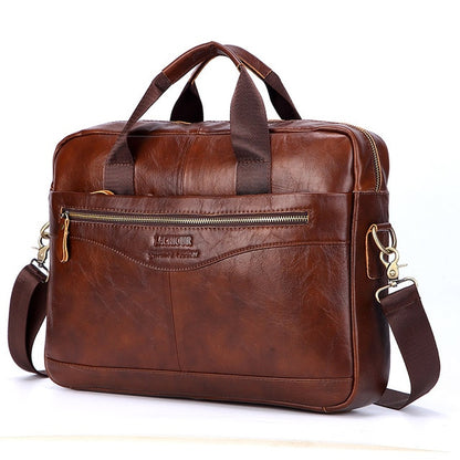 Business Style Genuine Leather Large Capacity Messenger Bags