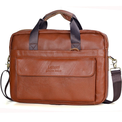 Business Style Genuine Leather Large Capacity Messenger Bags