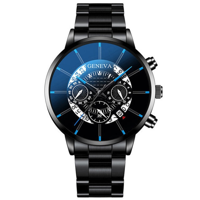 Mens Bohemian Dial Stainless Steel Analog Watch