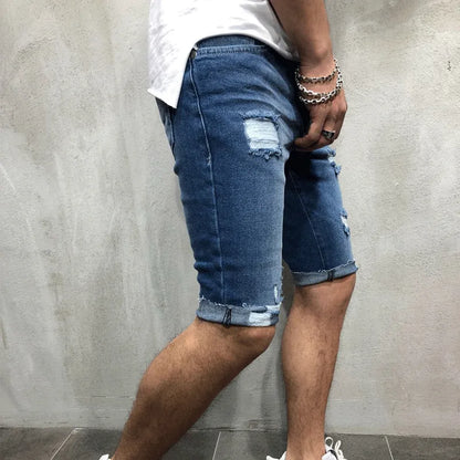 Mens Skinny Slim Summer Jean Shorts