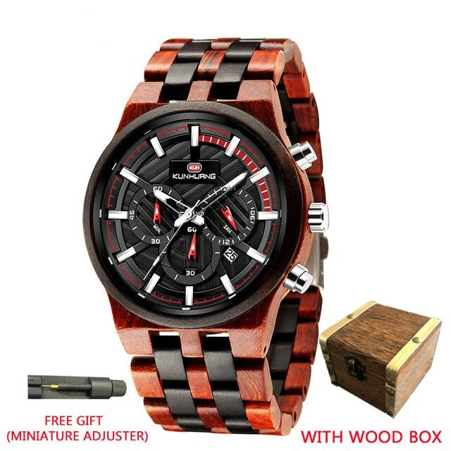 Mens Sport Style Luxury Bamboo Wooden Watches