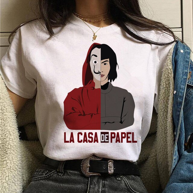 Womens La Casa De Papel Bella Ciao Cotton Summer T-Shirts