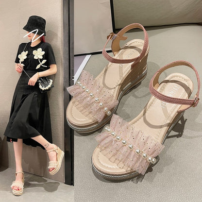 Women's Platform Heel Open Toe Sandals