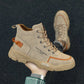 Orange Line Lace-Up High Quality Men Leather Boots
