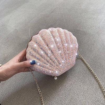 Cute Sequin Shell Shoulder Bag for Women – Small Crossbody Phone & Money Pouch