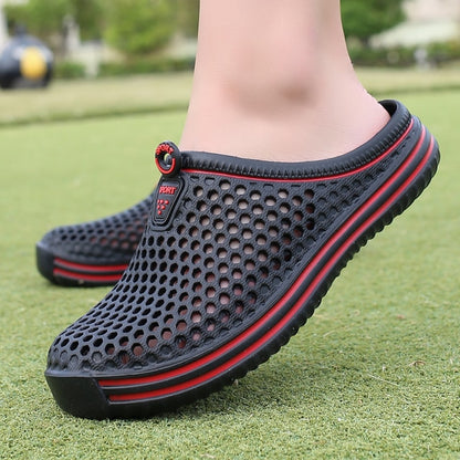 Men's Beach Shoes Slippers Unisex Hollow Out Casual Couple Beach Sandals Flip Flops Non-Slip Water Shoes for Men