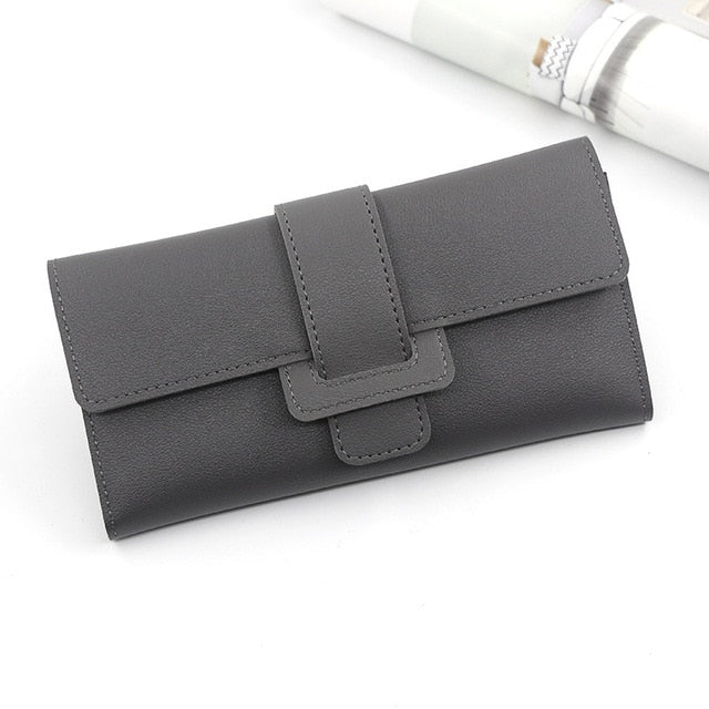 Women Fold Over PU Leather Long Leather Wallets