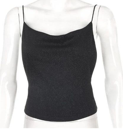 Womens Backless Strappy V-Neck Shirts