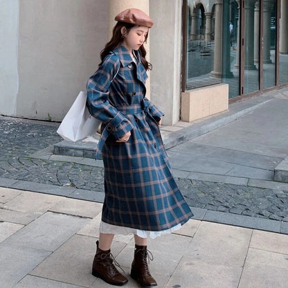 British Style Plaid Coats