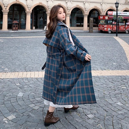 British Style Plaid Coats