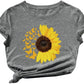 Sunflower Quotes Black Graphic Women Casual T-Shirt