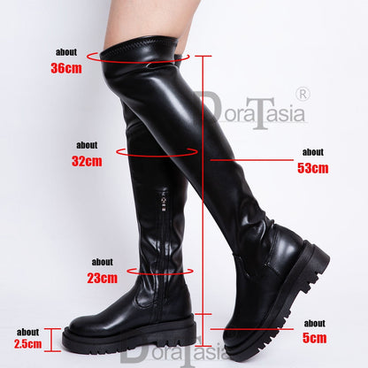 New Knee Length Straight Strong Style Snow Boots For Women