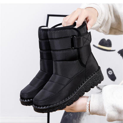 Women's Non-Slip Waterproof Winter Snow Boots – Platform Ankle Boots with Warm Cotton Padded Shoes, Botas De Mujer