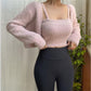 Knitted High Quality Women Vest Cardigan Sets