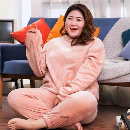 Warm Coral Fleece Women Pajama Sets