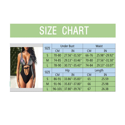 Black High Cut Hot Summer One Piece Women Bikini Bodysuit Monokini