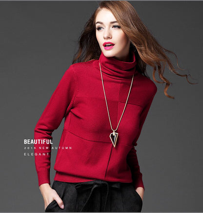 Casual Daily Winter Clothing Turtleneck Women Sweaters